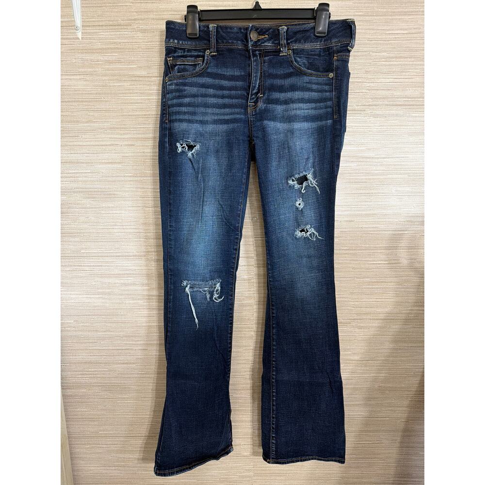 American Eagle Jeans Women's Kick Boot Size 10 Long distressed